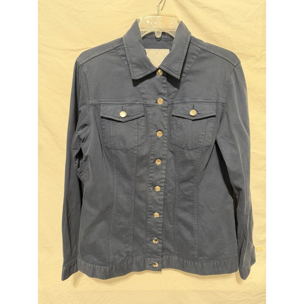 VOTRE NOM... COLLECTION RETRO BLUE CHIC JEAN JACKET  COTTON STRETCH SIZE 6